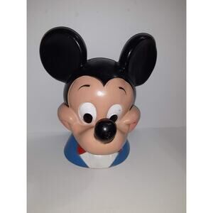 Vintage‎ Mickey Mouse Head Bank 1971 Walt Disney Prod. 10-1/2" Play Pal Plastics